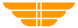 small section divider pattern resembling wings in orange colour 